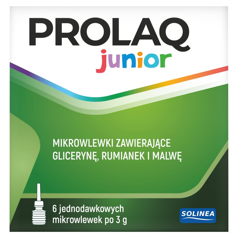Prolaq junior, mikrowlewki doodbytnicze, 6 szt. x 3 g