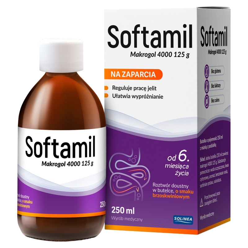 Softamil, roztwór doustny, na zaparcia, 250 ml