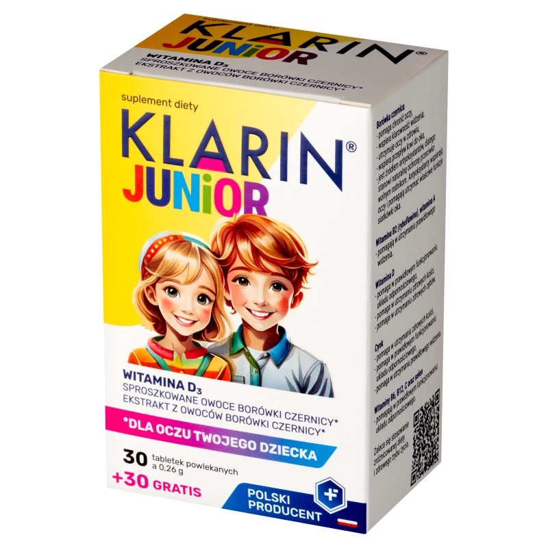 Klarin Junior, 30 + 30 tabletek powlekanych