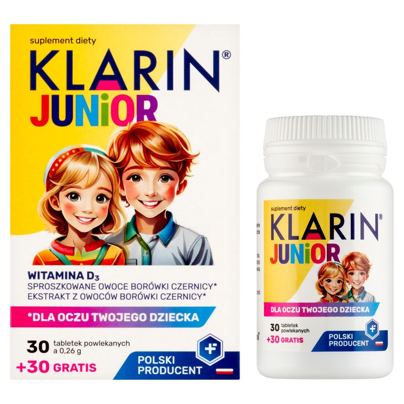 Klarin Junior, 30 + 30 tabletek powlekanych