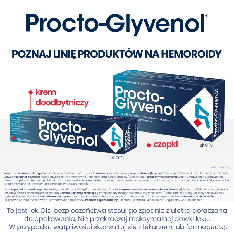 Chusteczki nawilżające Procto-Glyvenol Soft , z ruszczykiem dla osób z hemoroidami, 30 szt.