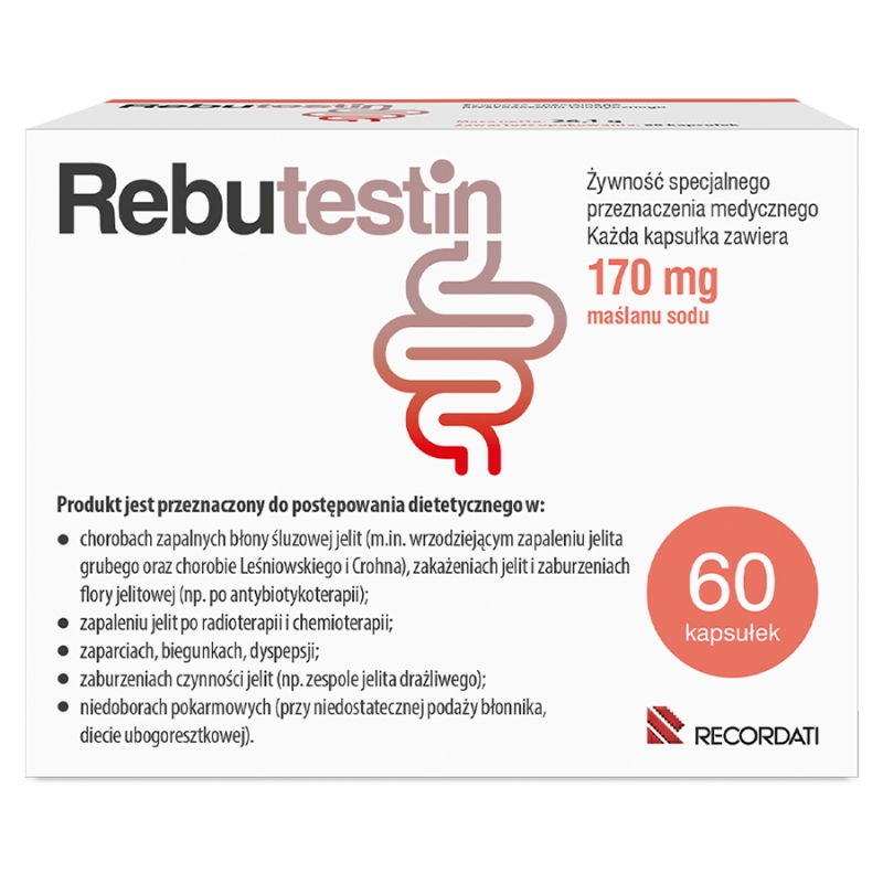 Rebutestin , kapsułki wspomagające w zaparciach, 60 szt.