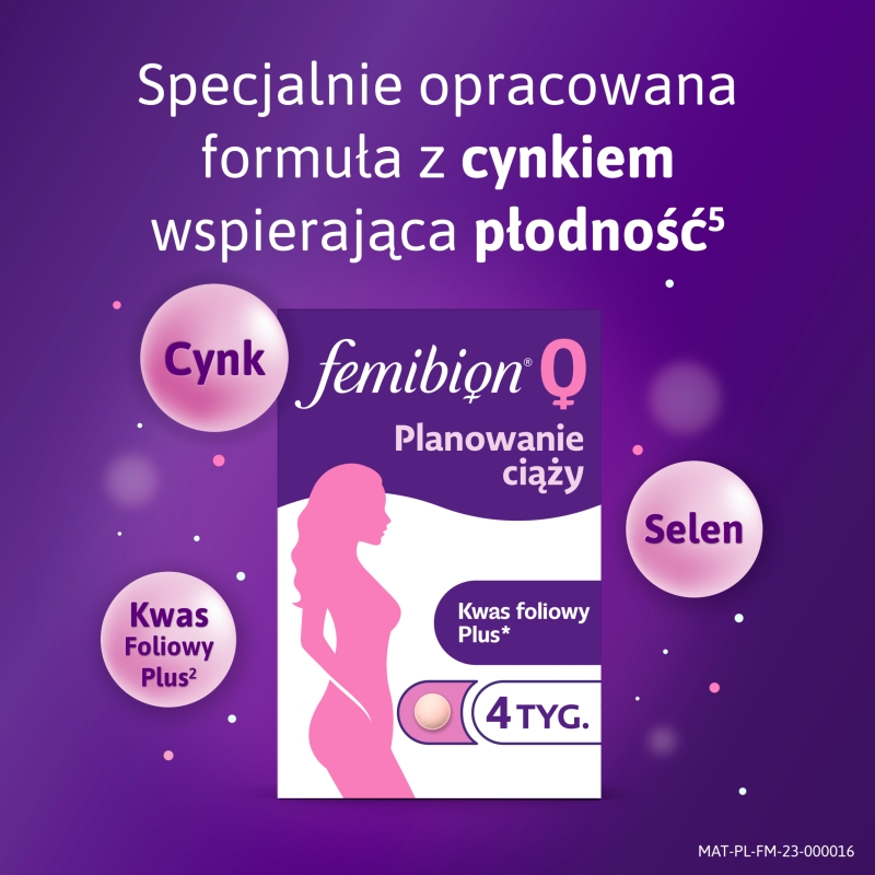 Femibion 0 Planowanie ciąży, tabletki ze składnikami uzupełniającymi dietę w foliany, 28 szt.