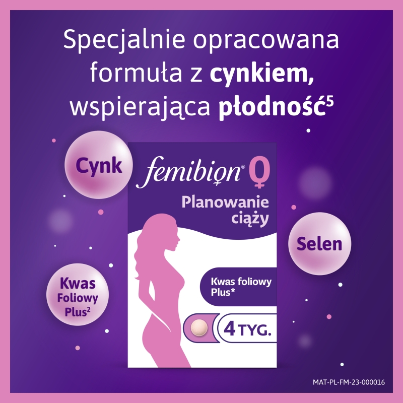 Femibion 0 Planowanie ciąży, tabletki ze składnikami uzupełniającymi dietę w foliany, 28 szt.