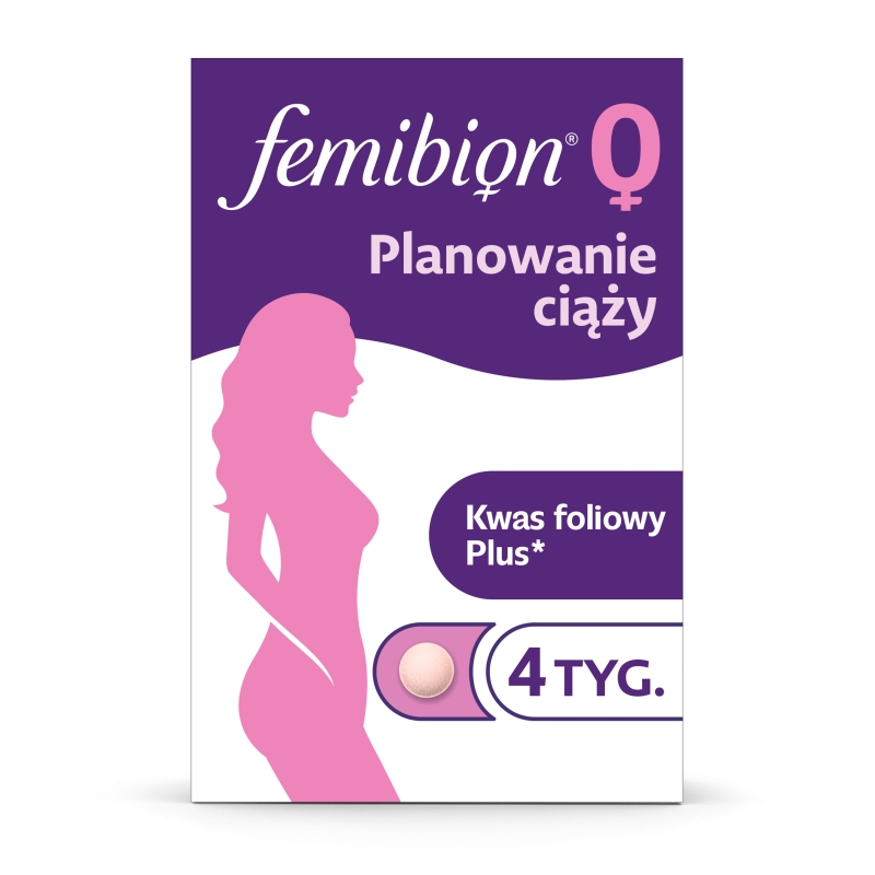 Femibion 0 Planowanie ciąży, tabletki ze składnikami uzupełniającymi dietę w foliany, 28 szt.