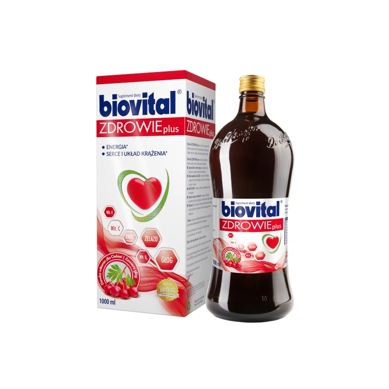 Biovital Zdrowie Plus, płyn ze składnikami wspierającymi energię i witalność, 1000 ml