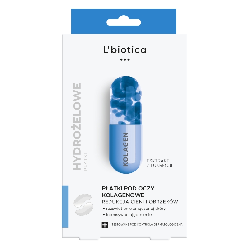 L'Biotica Kolagenowe Płatki pod Oczy redukujące cienie i obrzęki, 3 pary