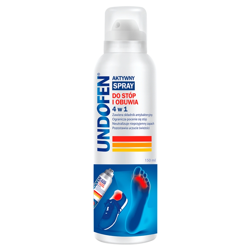 Undofen, aktywny spray do stóp i obuwia 4 w 1, 150 ml