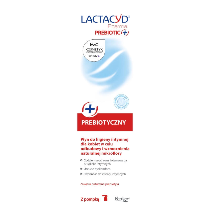 Lactacyd Pharma Prebiotic + Płyn do higieny intymnej, wzbogacony o naturalne prebiotyki, 250 ml