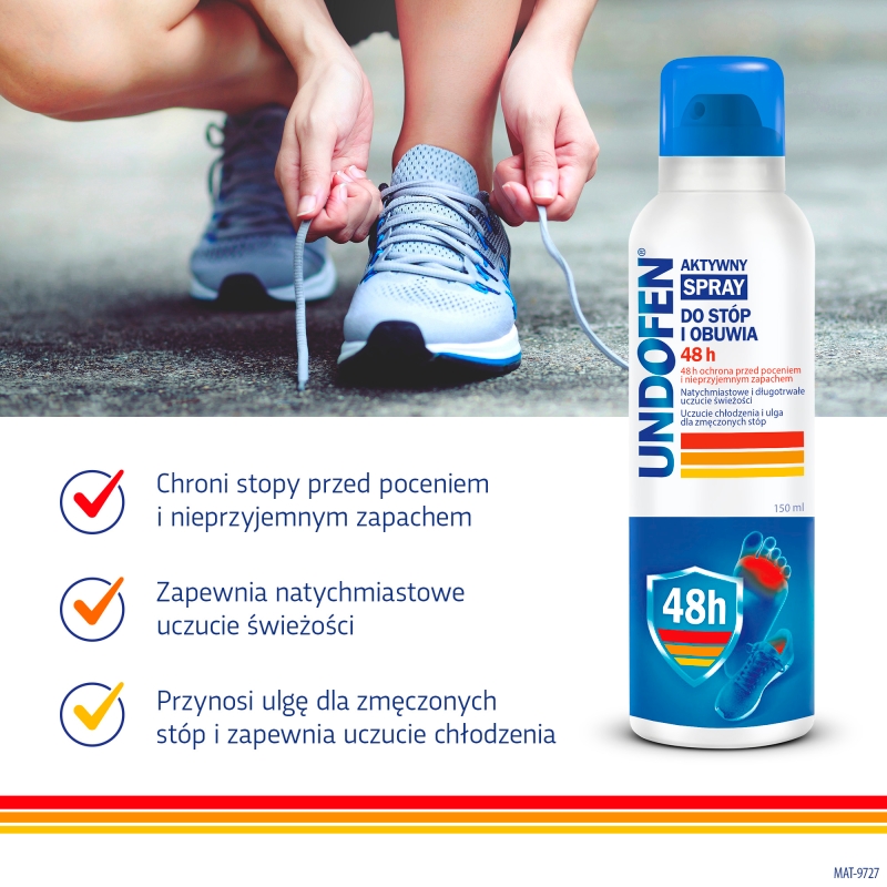 UNDOFEN ,  Spray aktywny 48h do stóp i obuwia, 150 ml