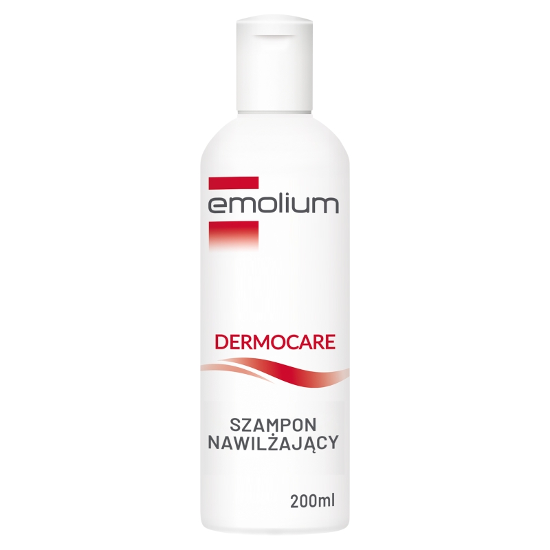 Emolium Dermocare, szampon nawilżający do skóry wrażliwej, suchej, skłonnej do alergii, 200 ml