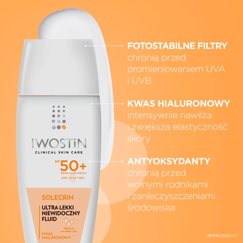 Iwostin Solecrin, fluid ultra lekki do skóry wrażliwej  SPF 50+, 40 ml