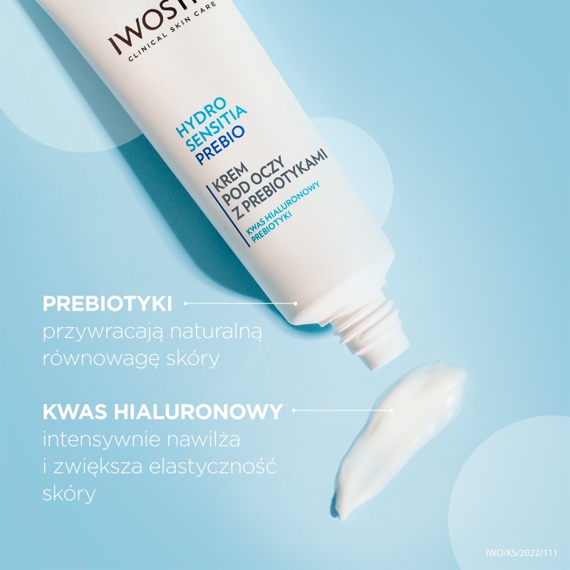 Iwostin Hydro Sensitia Prebio, krem pod oczy z prebiotykami, 15 ml