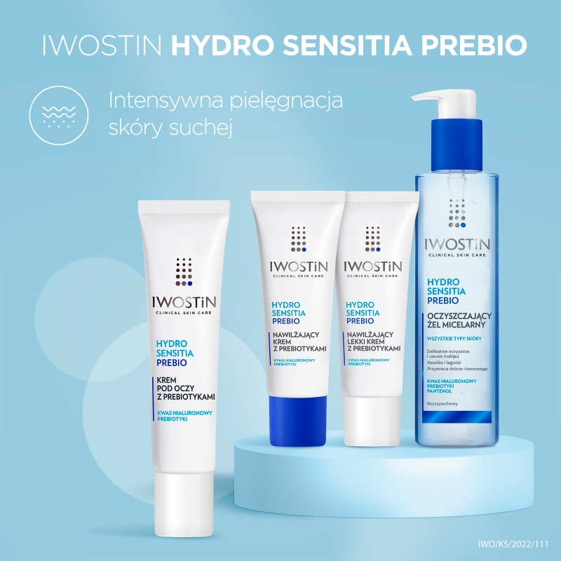 Iwostin Hydro Sensitia Prebio, krem pod oczy z prebiotykami, 15 ml