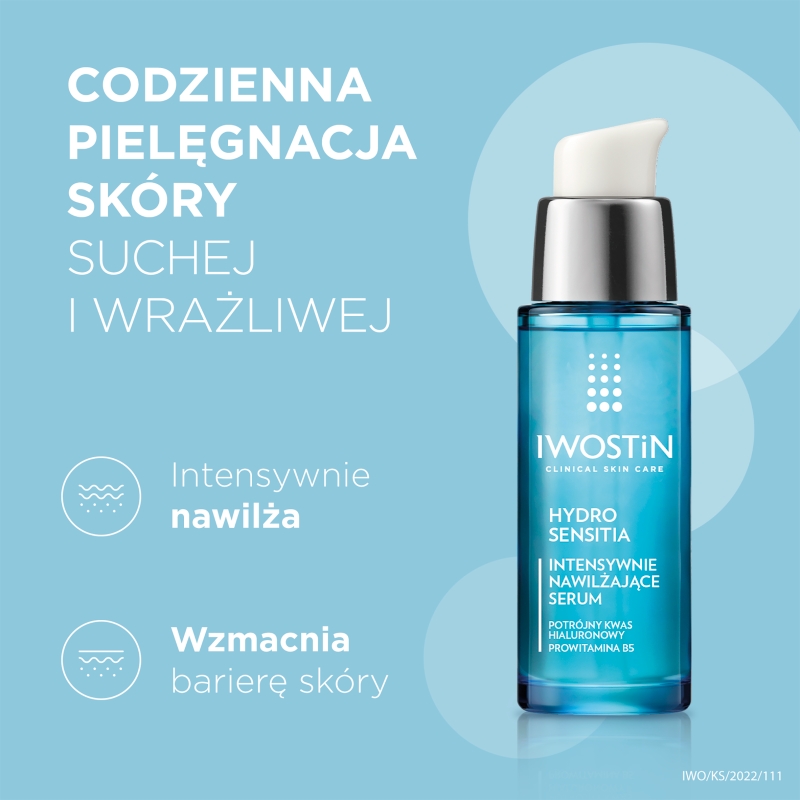 Iwostin Hydro Sensitia, serum intensywnie nawilżające do wszystkich typów skóry, 30 ml