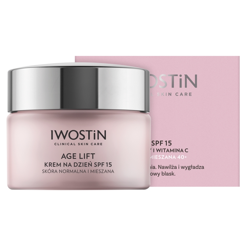 Iwostin Age Lift, krem na dzień do skóry normalnej i mieszanej 40+ SPF15, 50 ml