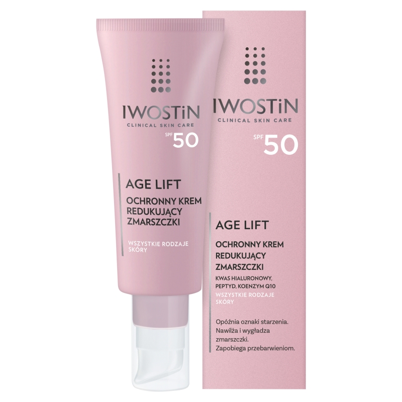 Iwostin Age Lift, ochronny krem redukujący zmarszczki z filtrem SPF 50, 40 ml