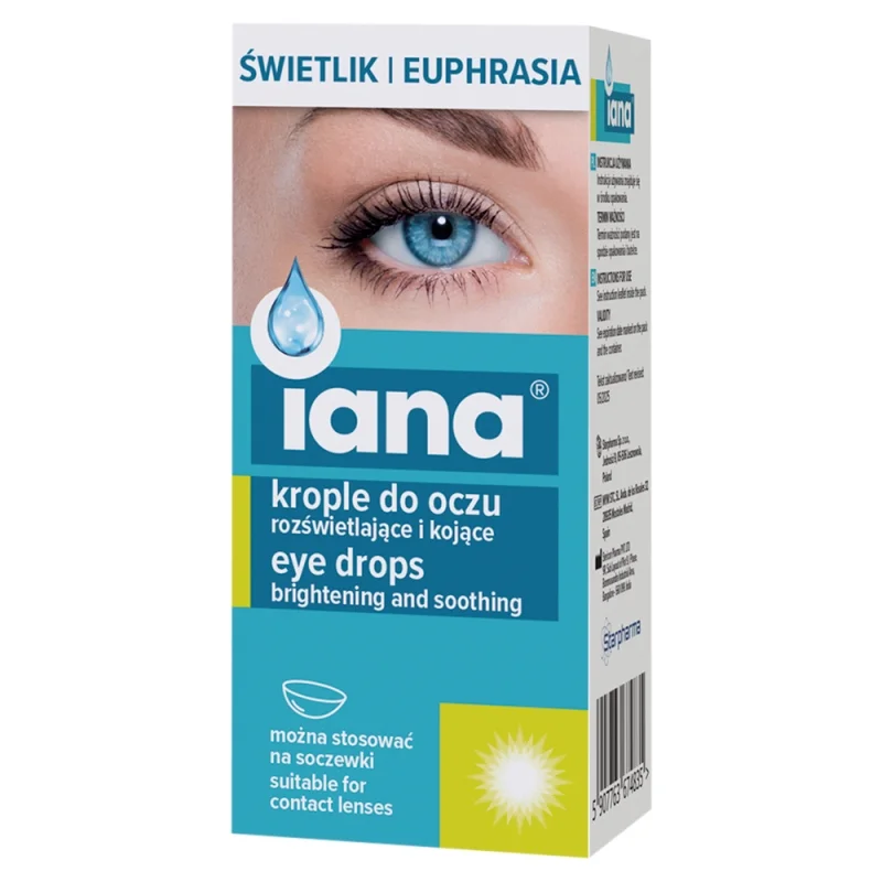 IANA ŚWIETLIK, krople do oczu rozświetlające i kojące, 10 ml