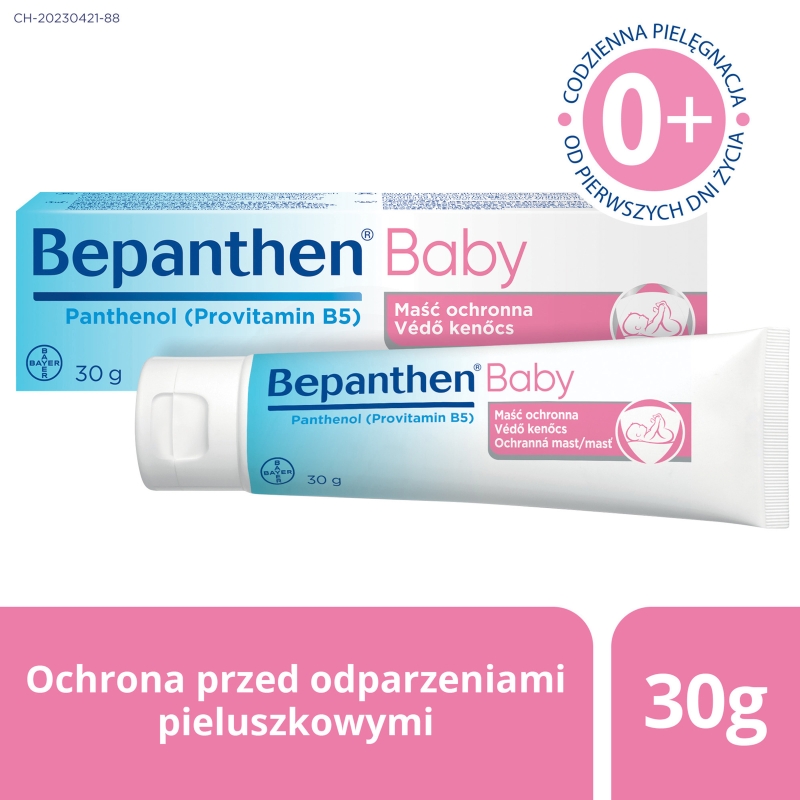 Bepanthen Baby, maść ochronna przed odparzeniami pieluszkowymi niemowląt, 30 g