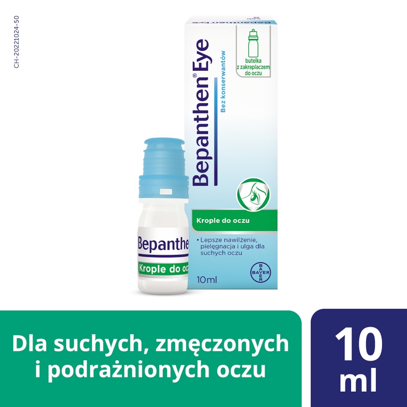Bepanthen Eye, krople nawilżające do suchych oczu, butelka 10 ml