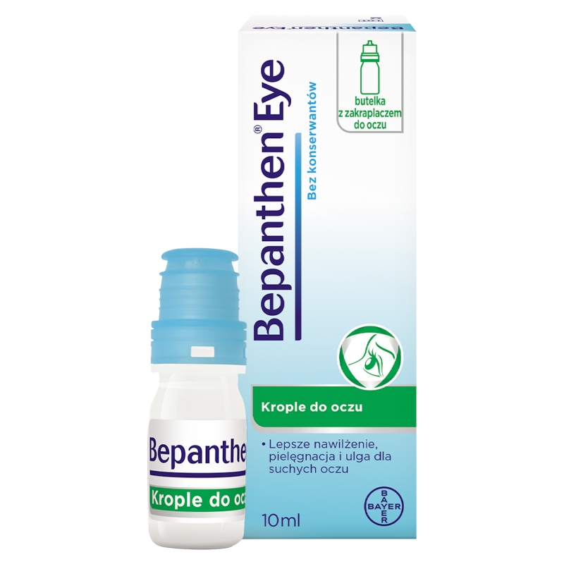 Bepanthen Eye, krople nawilżające do suchych oczu, butelka 10 ml