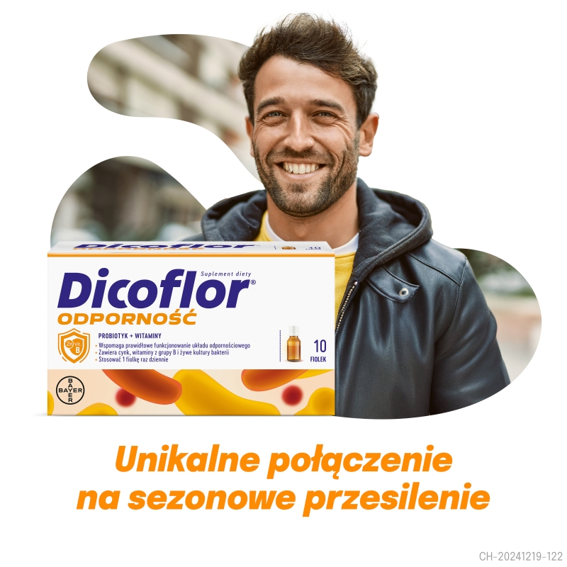 Dicoflor Odporność, płyn z witaminą B, 10 szt.