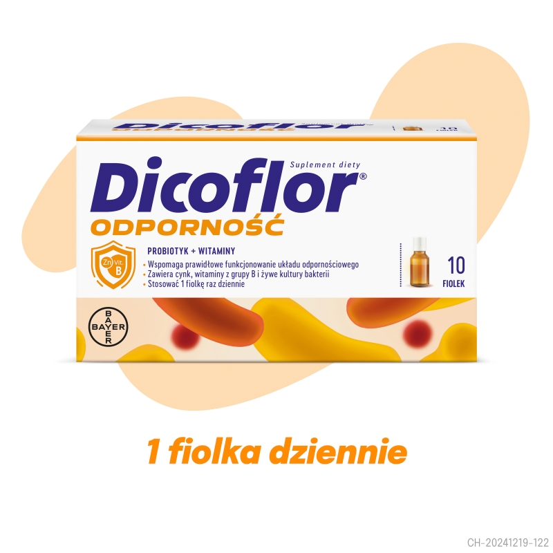 Dicoflor Odporność, płyn z witaminą B, 10 szt.