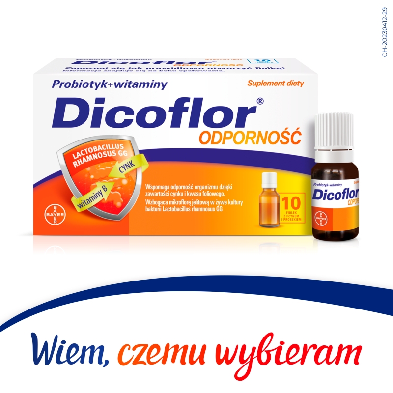 Dicoflor Odporność, płyn z witaminą B, 10 szt.