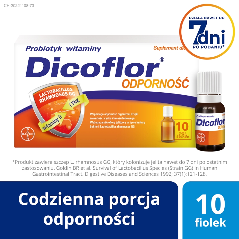 Dicoflor Odporność, płyn z witaminą B, 10 szt.