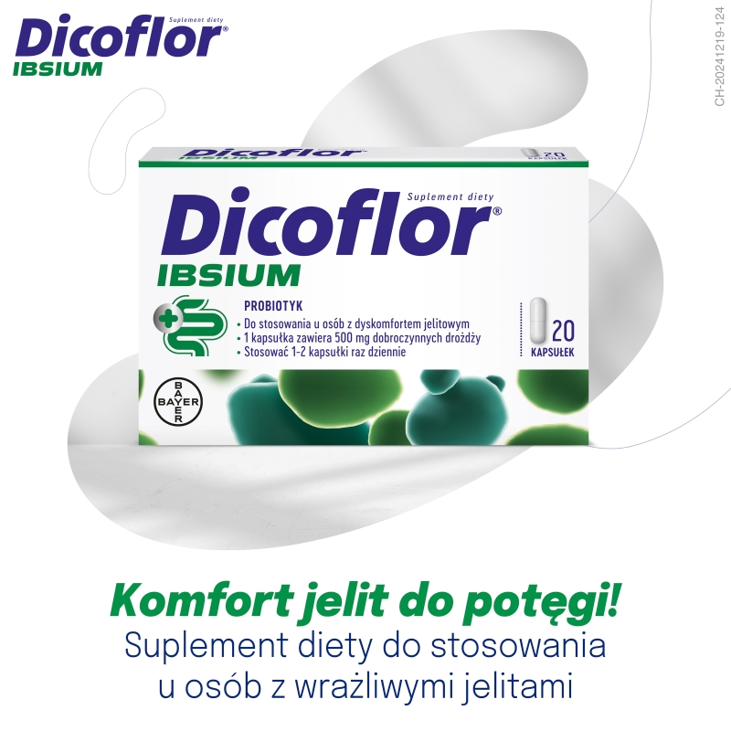 Dicoflor IBSIUM, probiotyk, 20 kapsułek