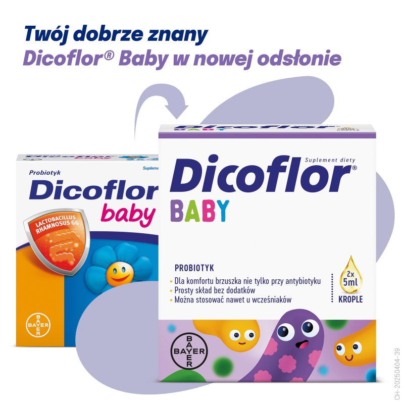Dicoflor Baby, krople, 2 x 5 ml
