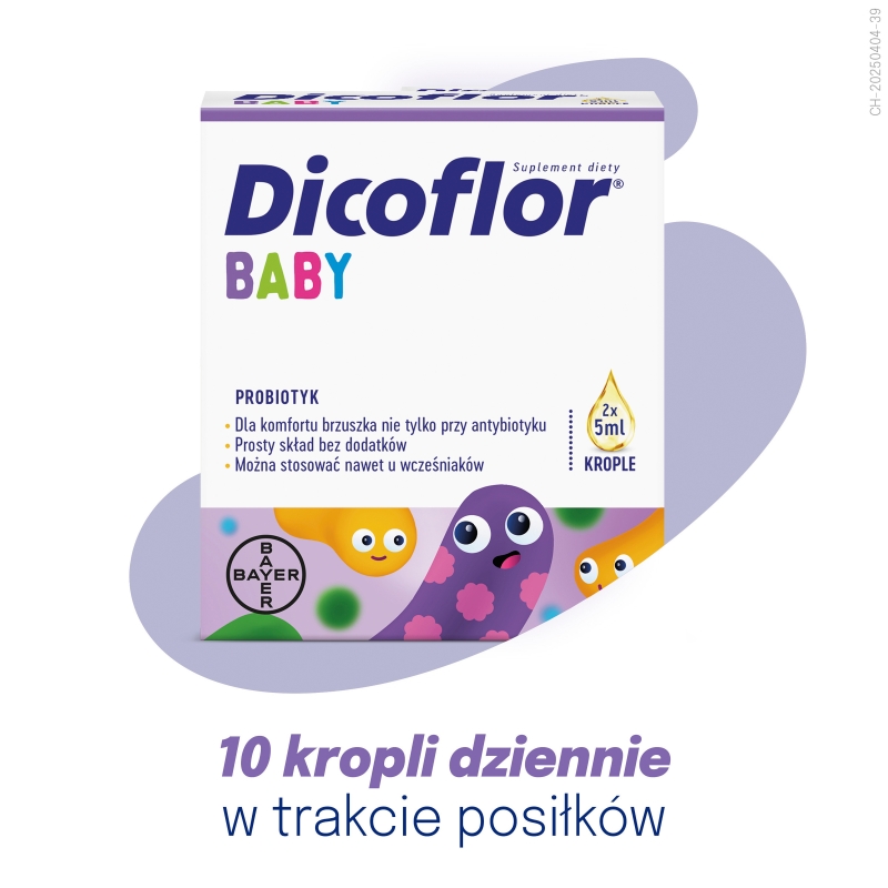Dicoflor Baby, krople, 2 x 5 ml