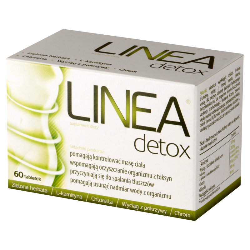 Linea Detox , tabletki ze składnikami wspierającymi utrzymanie prawidłowej masy ciała, 60 szt.
