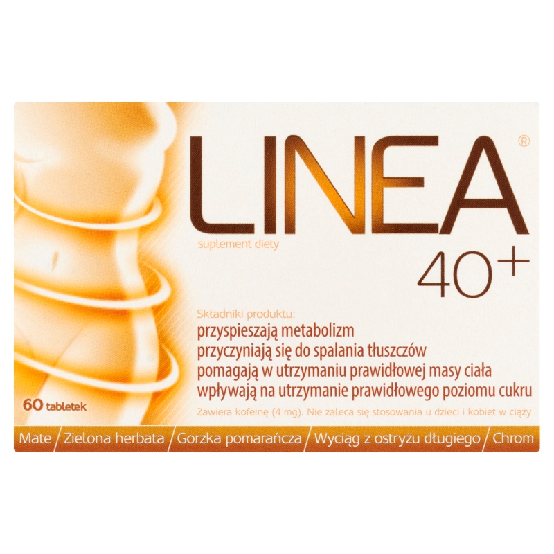 Linea 40+ , tabletki ze składnikami wspomagającymi odchudzanie, 60 szt.