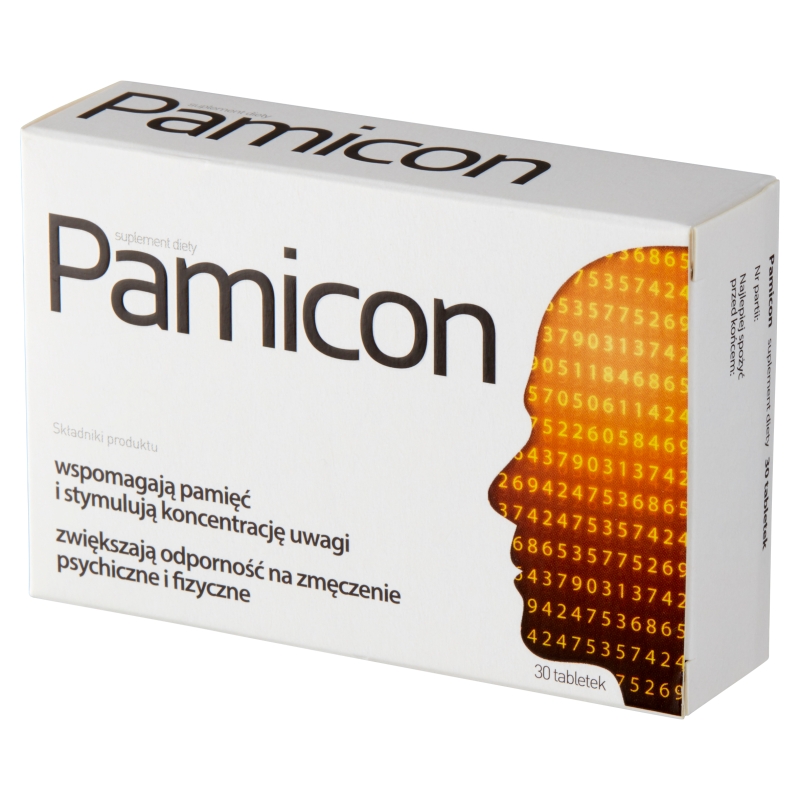Pamicon, tabletki ze składnikami wspomagającymi koncentrację dla seniorów, 30 szt.