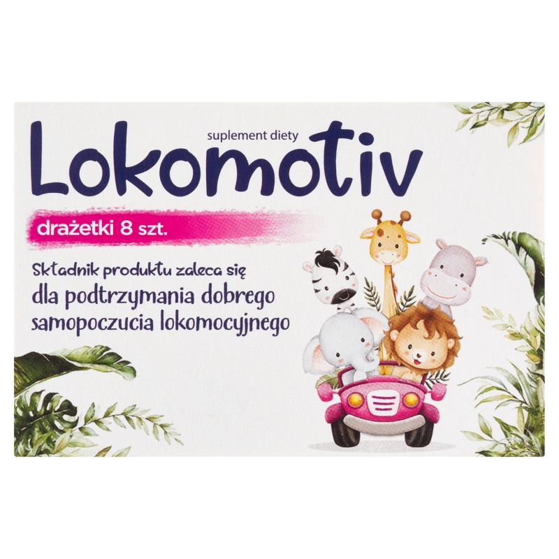 Lokomotiv, drażetki ze składnikami wspomagającymi przy chorobie lokomocyjnej, 8 szt.