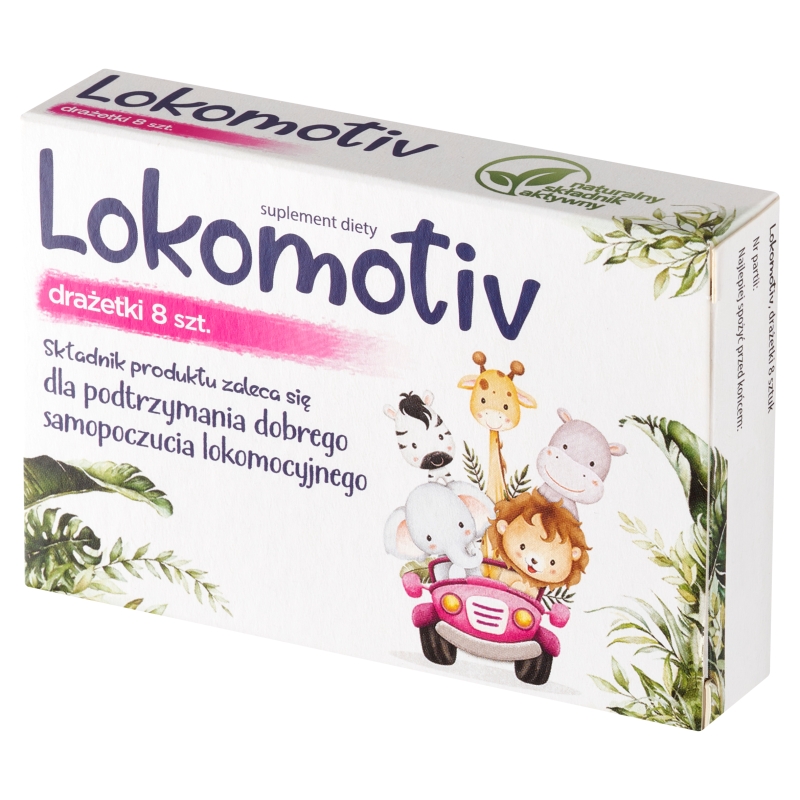 Lokomotiv, drażetki ze składnikami wspomagającymi przy chorobie lokomocyjnej, 8 szt.