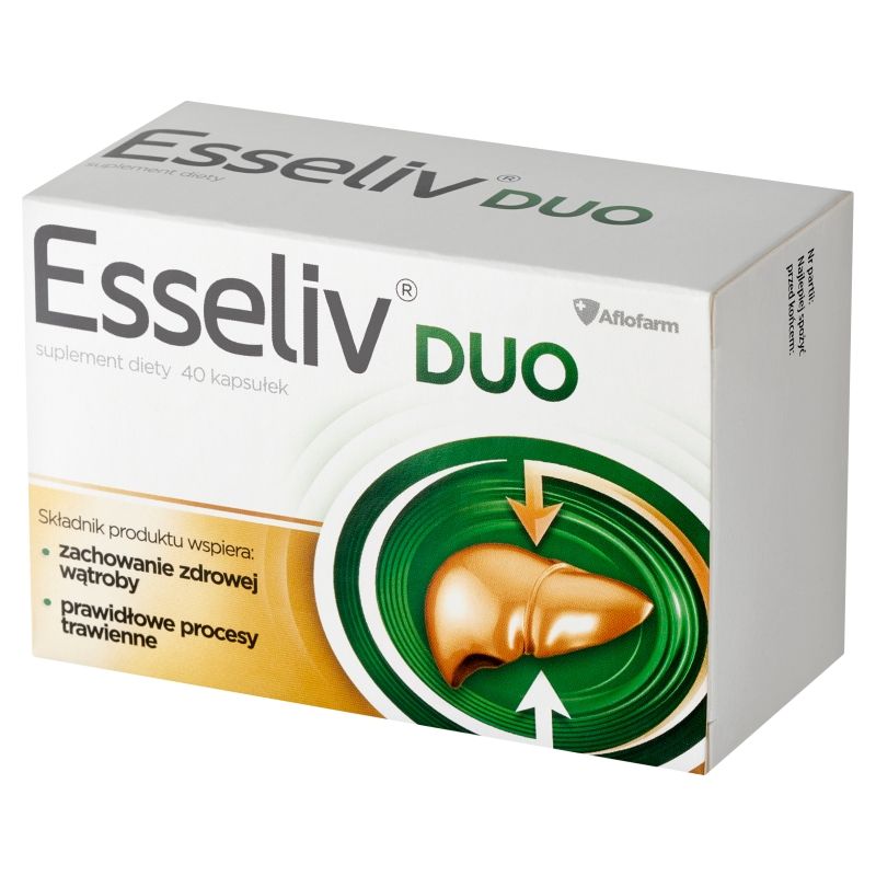 Esseliv duo, kapsułki ze składnikami wspomagającymi regenerację wątroby, 40 szt.