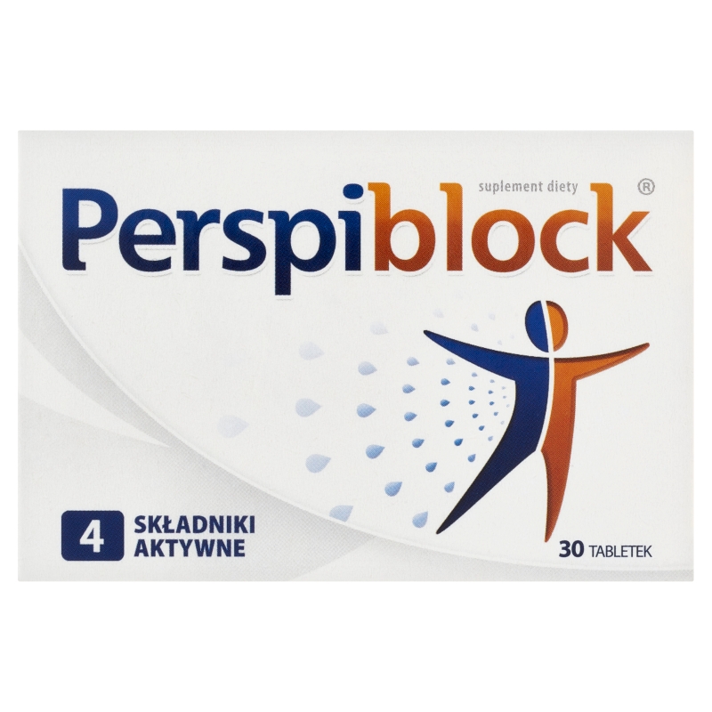 Perspiblock, tabletki ze składnikami hamującymi nadmierne pocenie się, 30 szt.