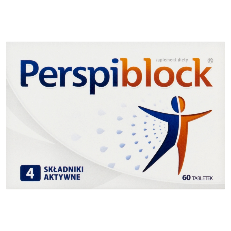 Perspiblock , tabletki powlekane ze składnikami regulującymi nadmierne pocenie, 60 szt.