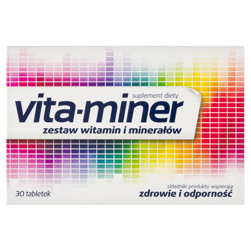 Acti Vita-miner, tabletki z zestawem witamin i minerałów wspierającymi zdrowie i odporność, 30 szt.
