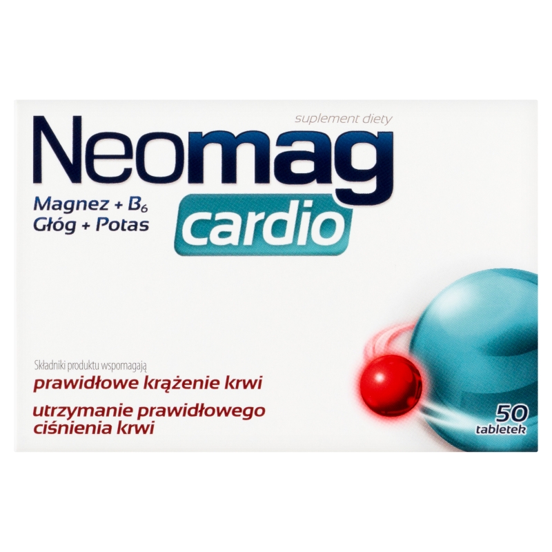 NeoMag cardio, tabletki ze składnikami wspierającymi prawidłowe krążenie krwi, 50 szt.