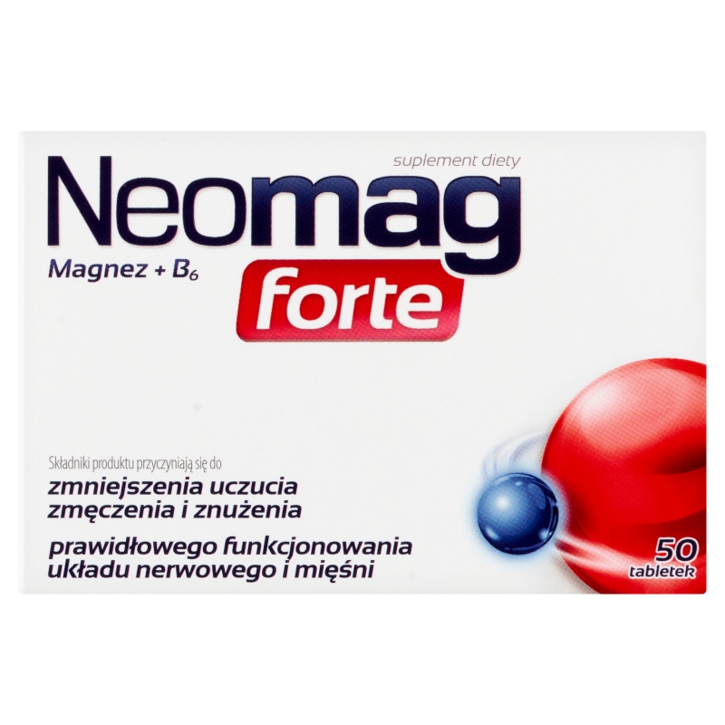 NeoMag forte, tabletki ze składnikami zmniejszającymi uczucie zmęczenia, 50 szt.