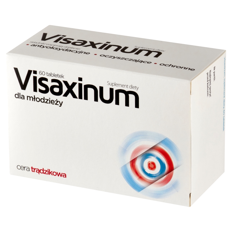 Visaxinum, tabletki antyoksydacyjne ze składnikami oczyszczającymi dla cery trądzikowej, 60 szt.