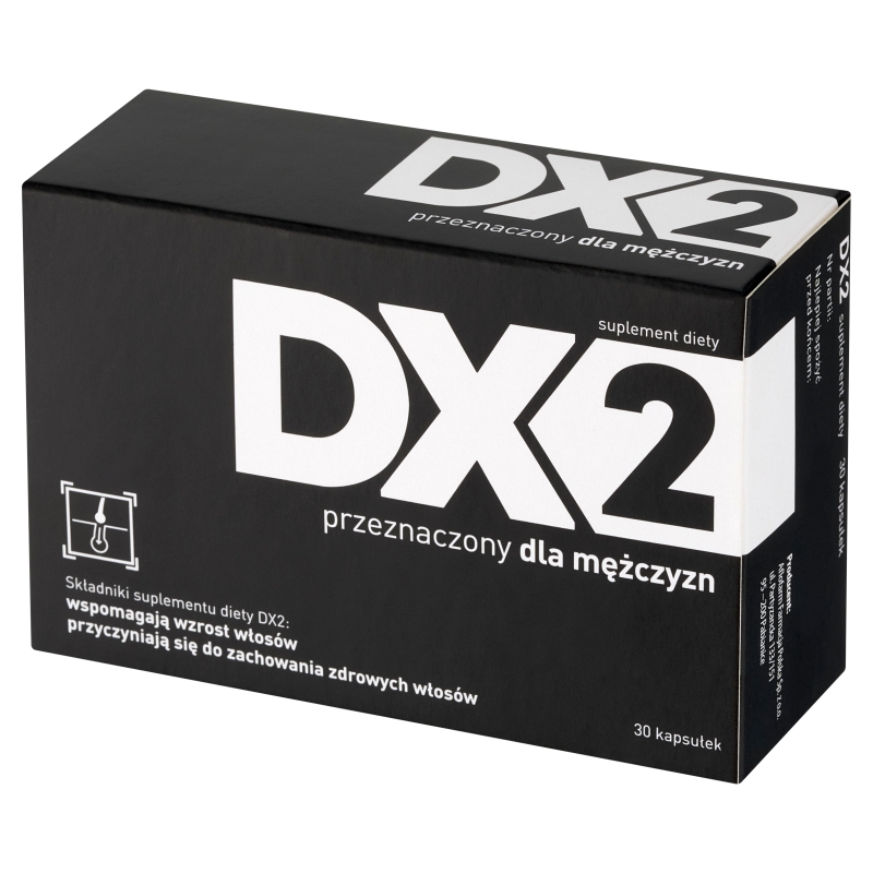 DX2 kapsułki , ze składnikami wzmacniającymi włosy dla mężczyzn, 30 szt.
