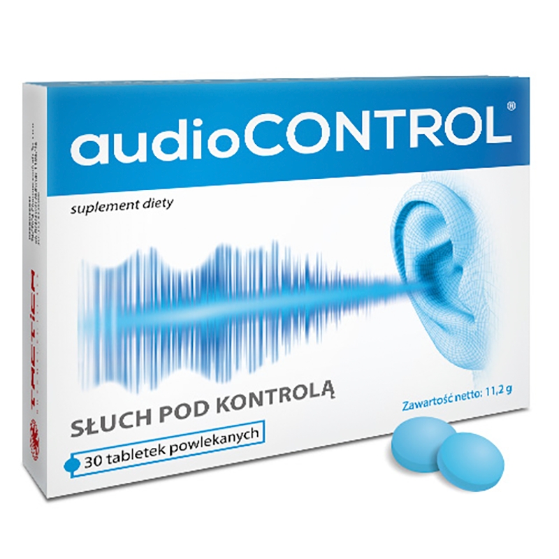 Audiocontrol, tabletki powlekane dla osób dorosłych, u których występują szumy uszne, 30 szt.