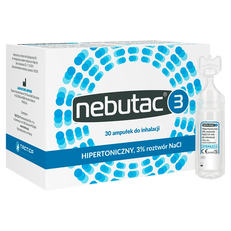 Nebutac 3, hipertoniczny, 3%, 30 ampułek po 4 ml
