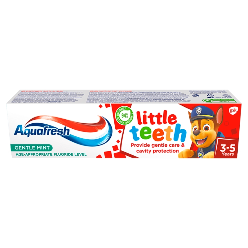 Aquafresh Little Teeth, pasta do zębów dla dzieci, 3-5 lat, psi patrol, 50 ml