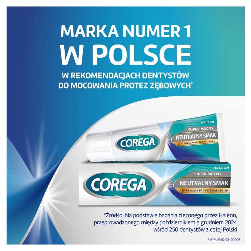 Corega Super Mocny neutralny smak, krem do mocowania protez zębowych, tuba 40 g