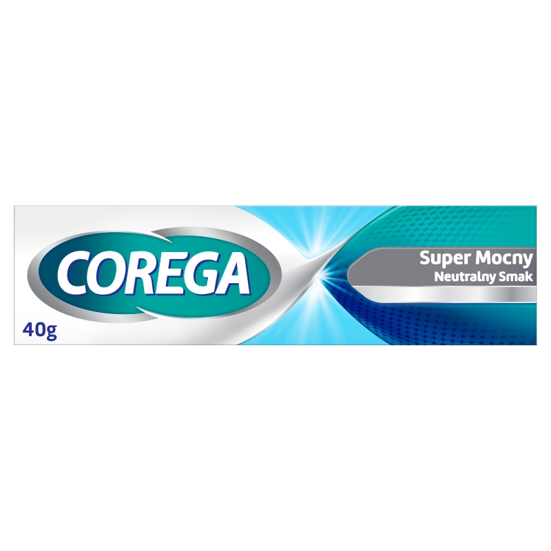 Corega Super Mocny neutralny smak, krem do mocowania protez zębowych, tuba 40 g